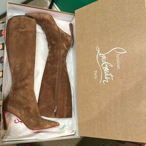 Christian Louboutin Brown Boot Heels